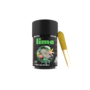 Diamond & Hash Infused Lil' Limes (.6g x 5 Mini Pre Rolls) - Blue Dream, Lime