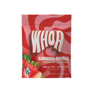 WHOA Edibles Gummy 100mg Sativa Strawberry (25ct)