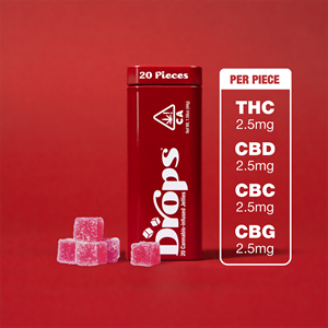 Drops 20pc Cranberry (1 CBD : 1 THC)
