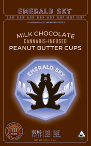 Emerald Sky | SLEEP Peanut Butter Cups | 10pk/10:2:2 - 100mg THC : 20mg CBD : 20mg CBN, EMERALD SKY